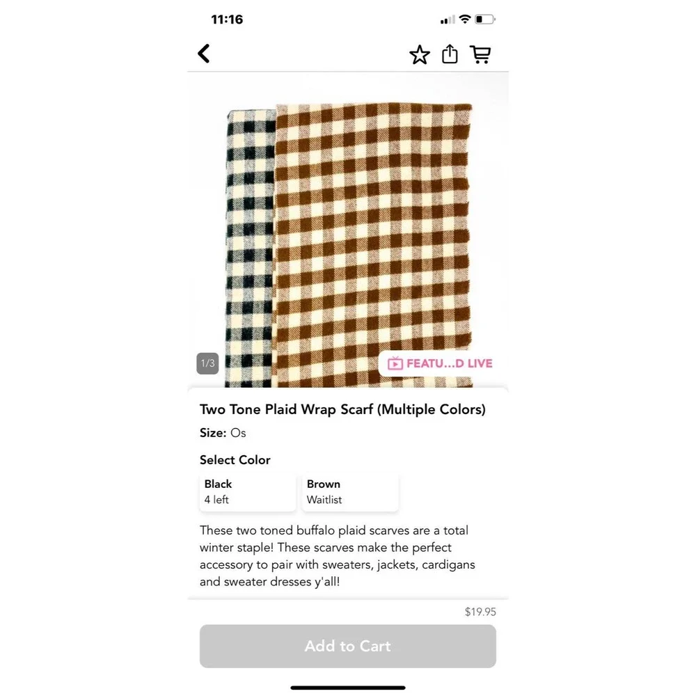 Scarf unisex scarf wrap scarf brown buffalo plaid blanket scarf brown plaid NEW